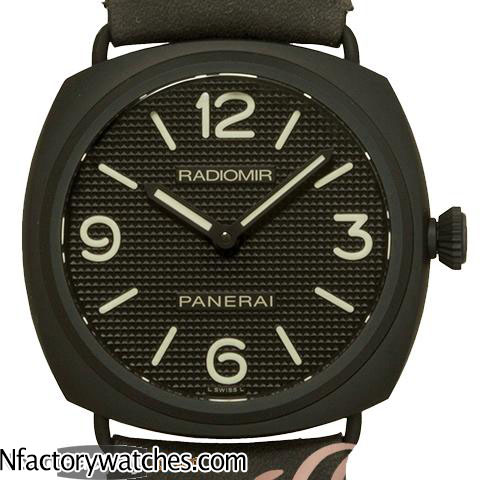 沛納海 Panerai Radiomir Black Seal Ceramica Pam00643 Pam643 亞洲6497手動機芯 藍寶石水晶玻璃 黑色錶盤-rhid-118172