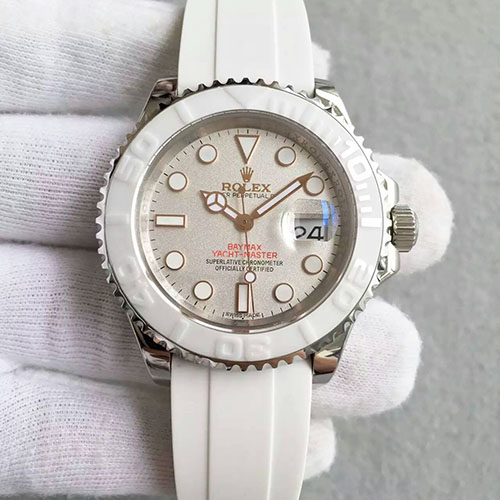 勞力士 Rolex 游艇名仕系列116655-Oysterflex Bracelet白盤腕錶 “大白/baymax”限量版 搭載2836-2全自動機芯-rhid-110758