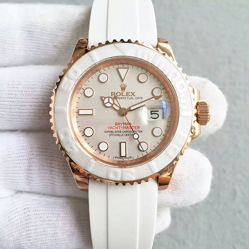 勞力士 Rolex 游艇名仕系列116655-Oysterflex Bracelet白盤腕錶 “大白/baymax”限量版 搭載2836-2全自動機芯-rhid-110759