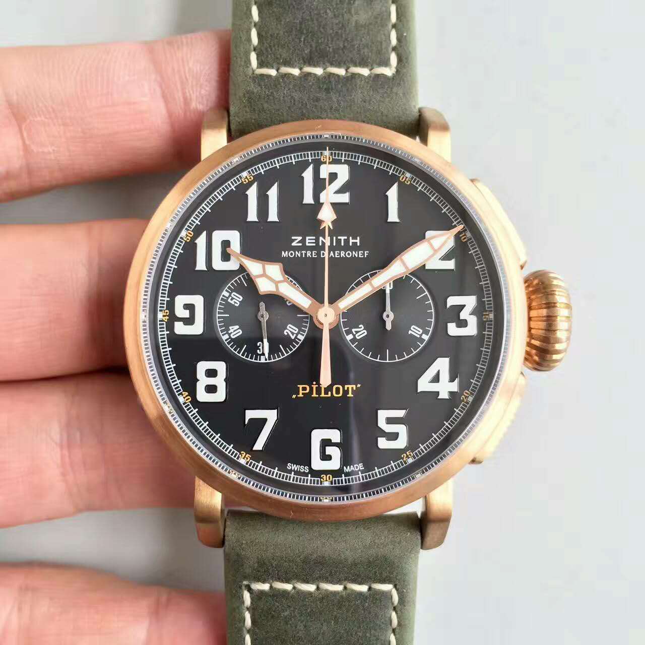ZENITH真力時飛行員系列手錶 胡歌和靳東等喜歡佩戴的腕錶-rhid-116282