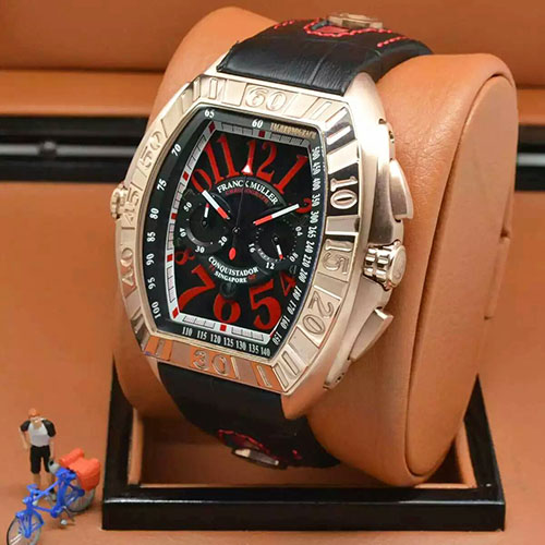 法蘭克穆勒 Frank Muller The Conquistador Line系列高檔男士腕錶 真皮錶帶 搭載進口OS石英計時機芯-rhid-116560