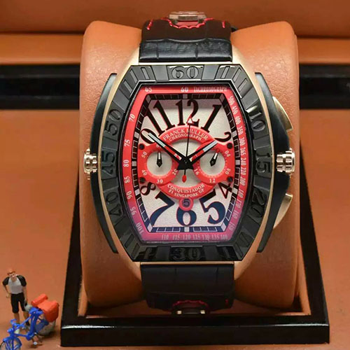 法蘭克穆勒 Frank Muller The Conquistador Line系列高檔男士腕錶 真皮錶帶 搭載進口OS石英計時機芯-rhid-116562