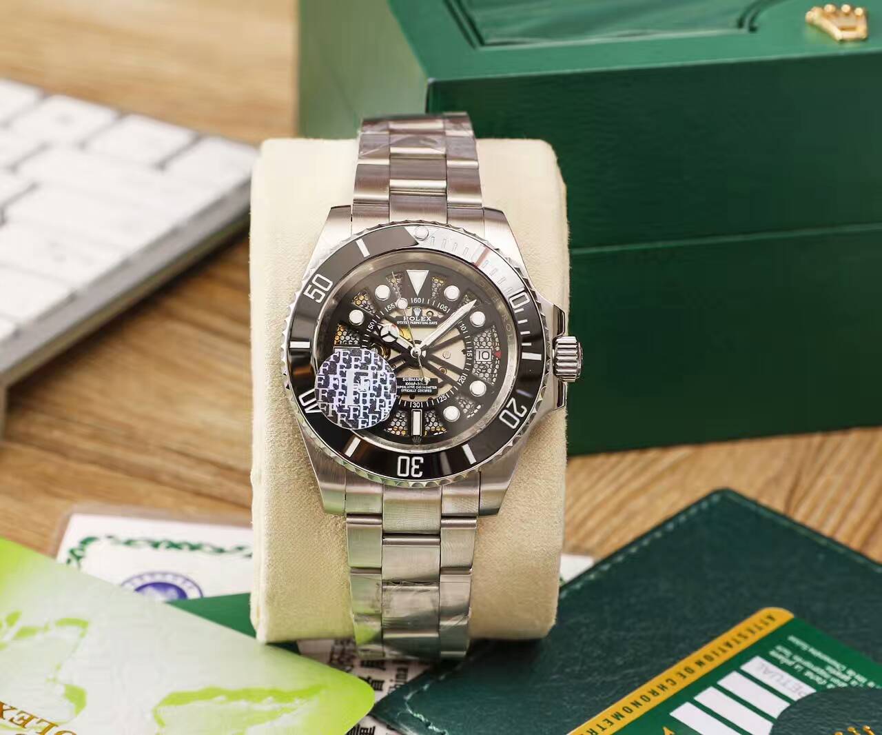 勞力士 原裝西鐵城機械芯 藍寶鏡面 精鋼錶帶 超強防水  F廠精品男士腕錶 -rhid-116880