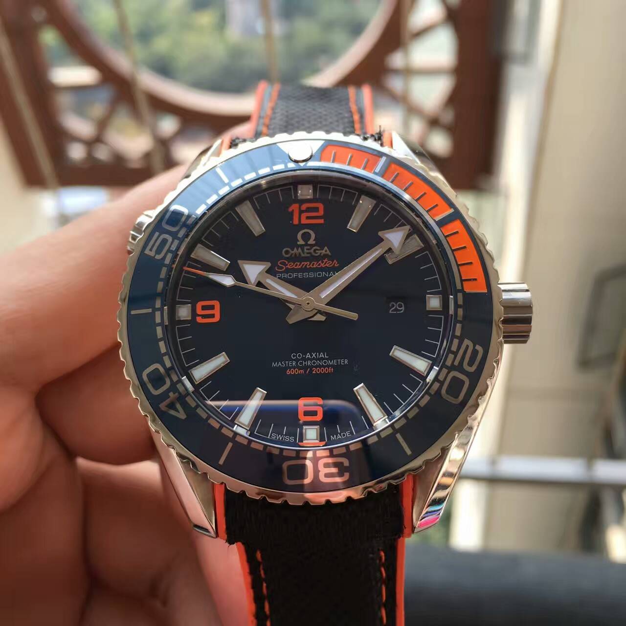 歐米茄 海馬系列 藍色錶盤 橡膠錶帶 316精鋼 直徑43.5mm 生活防水 -rhid-117319