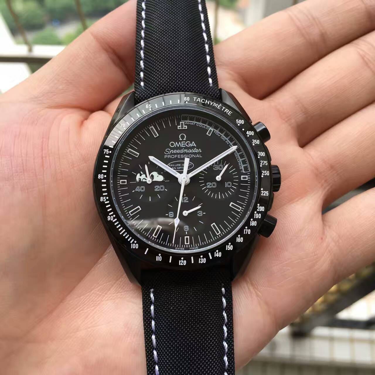 歐米茄 超霸時諾比限量版系列黑殼 311.32.42.30.04.003腕錶 黑色亮漆指針-rhid-117401
