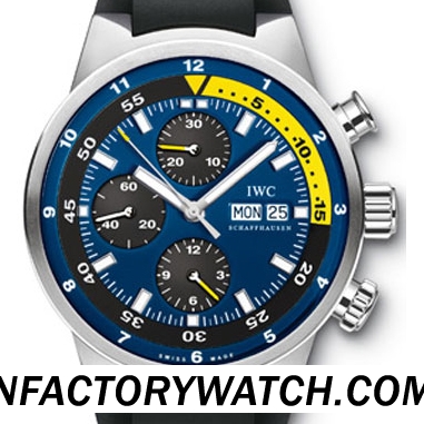 萬國 IWC 海洋時計 IW378203 雙AR塗層的防刮藍寶石 藍色錶盤 橡膠錶帶-rhid-117573