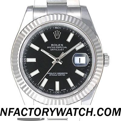 勞力士Rolex date just 日志型 116334 黑盤 海鷗ETA2836 316F不鏽鋼錶殼 防刮藍寶石水晶-rhid-117658